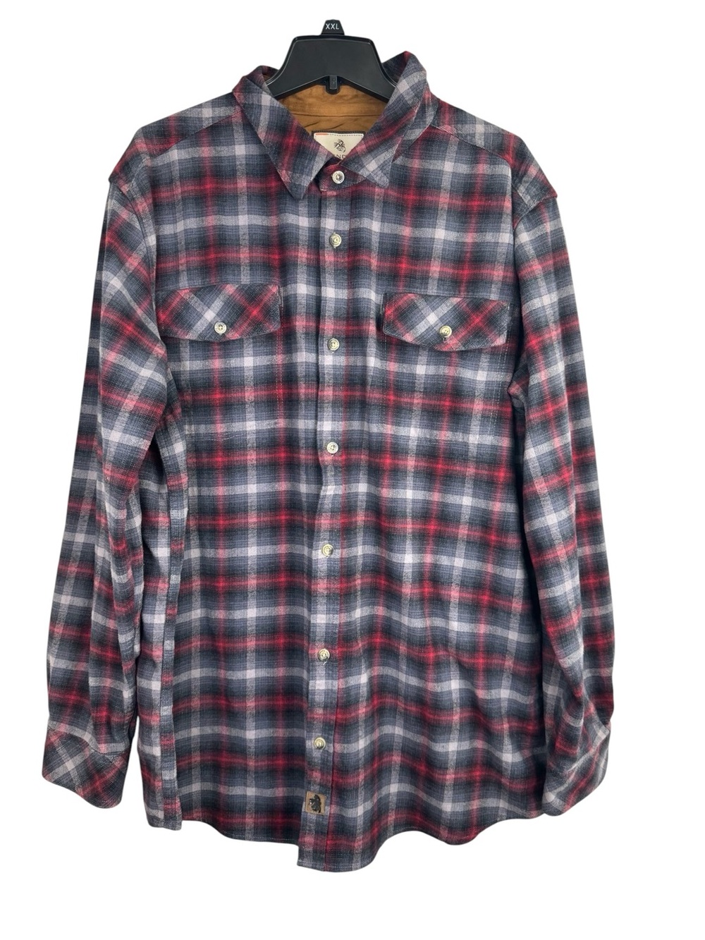 Legendary Whitetails Red and Gray Plaid Button-Down Shirt